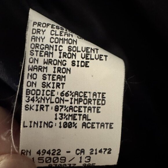 Vintage Scott McClintock Dress Women's 12 Black Velvet Tartan Plaid Holiday Maxi - Picture 8 of 13